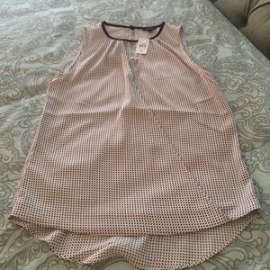 Ann Taylor Black and White Sleeveless Top